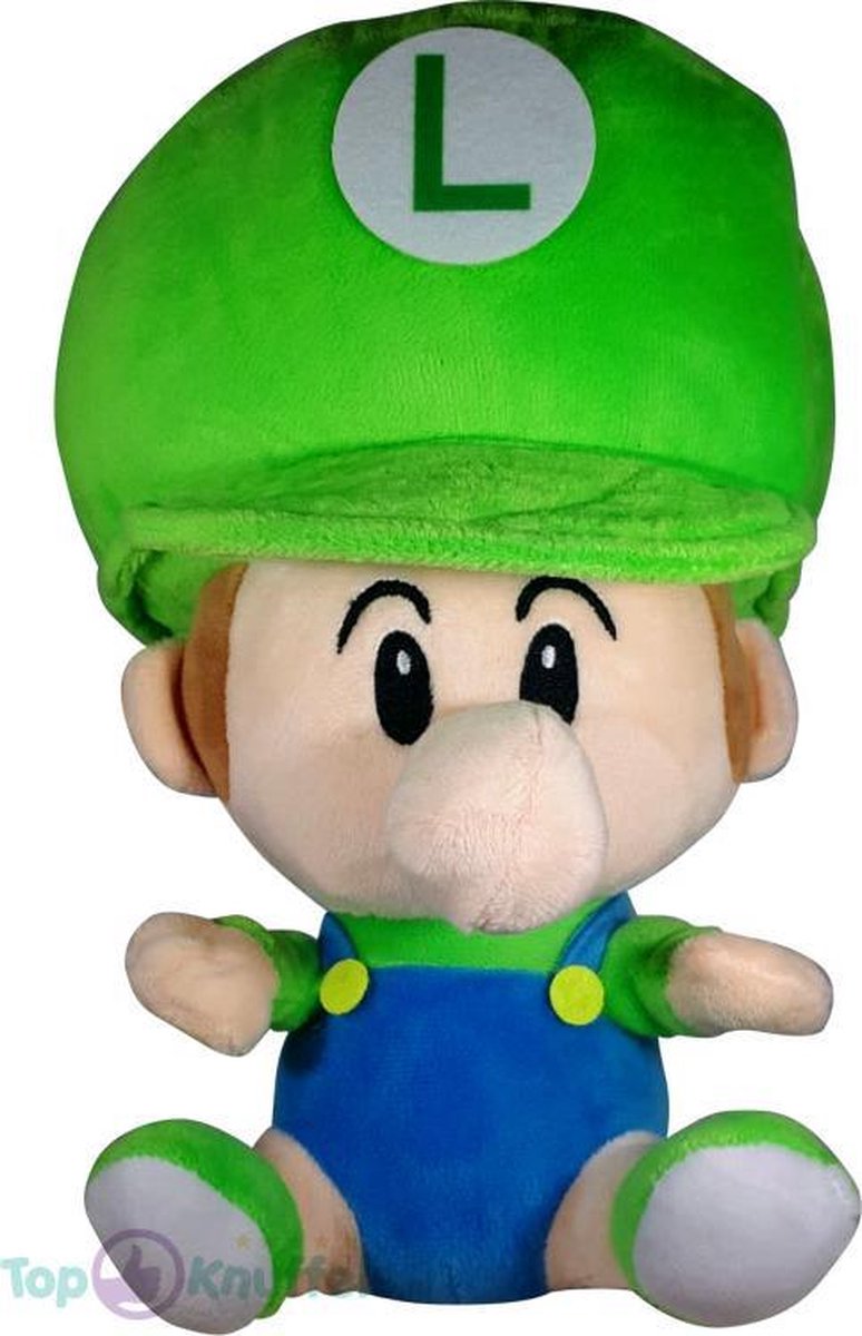 Pluche Mario Bros Baby Knuffel Luigi 25 cm