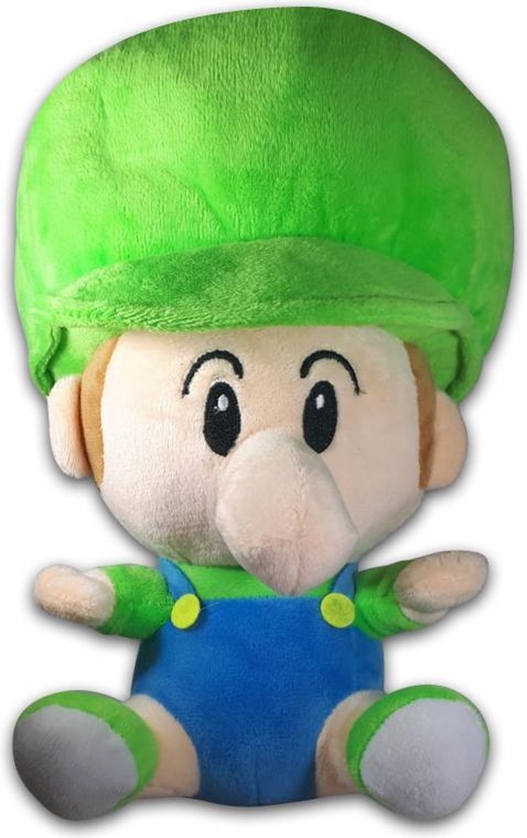 Pluche Mario Bros Baby Knuffel Luigi 26 cm