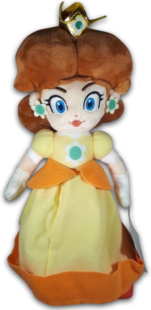 Pluche Mario Bros Knuffel Princess Daisy 35 cm