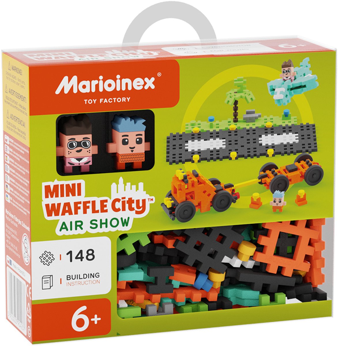 Marioinex bouwset Mini Waffle Air Show 148 stuks - creatief speelgoed.