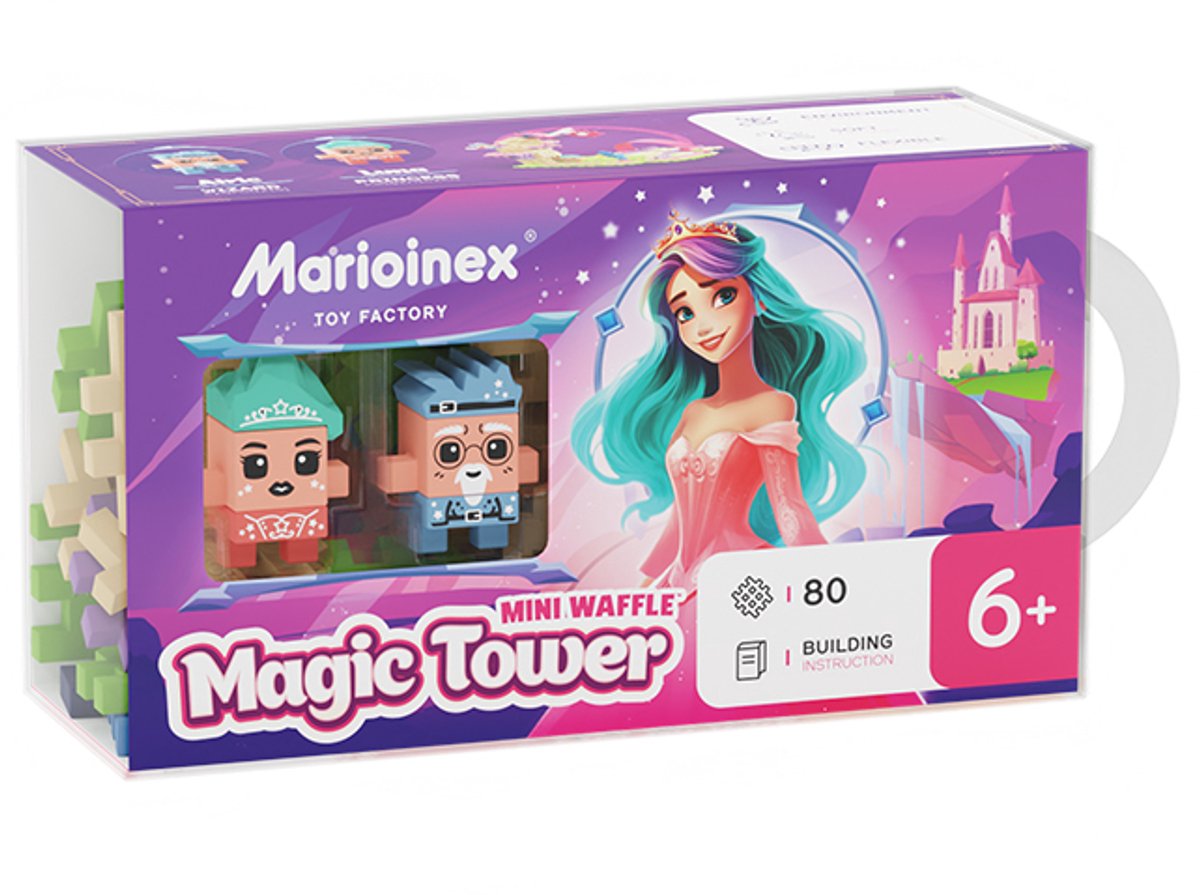 Mini wafel blokken prinses magie toren - Marioinex - vanaf 6 jaar