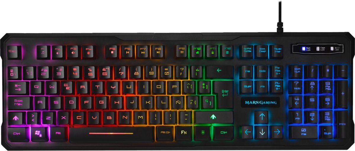 Mars Gaming MK218ES toetsenbord USB QWERTY Spaans Zwart