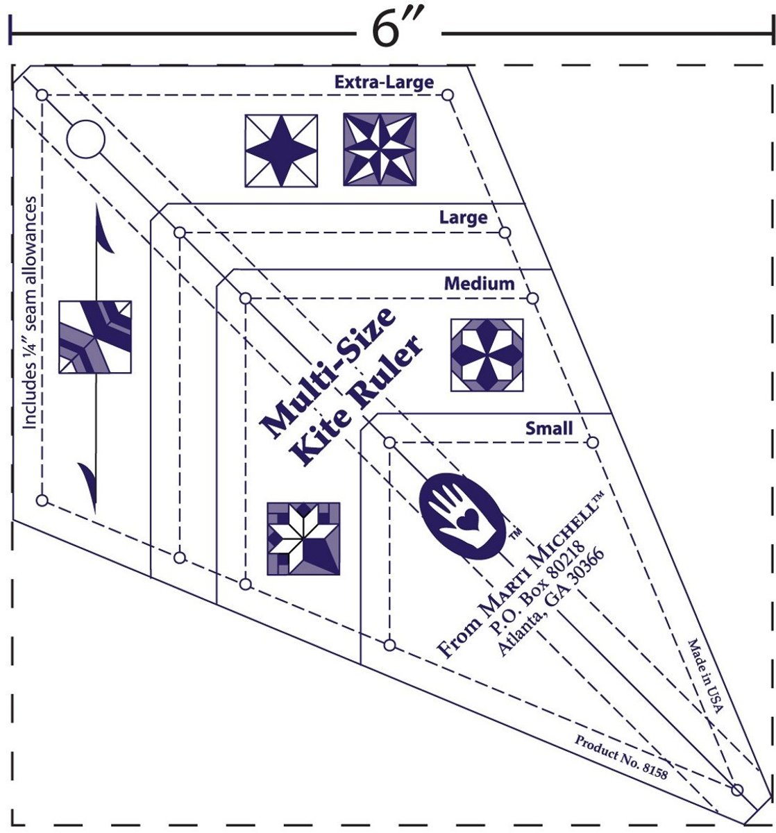 Marti Michell 8158 Multi Size Kite Ruler Liniaal