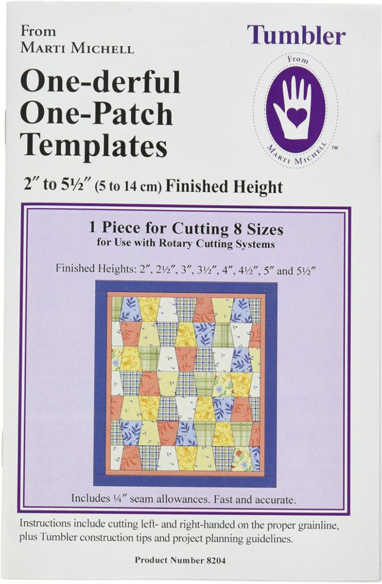 Marti Michell 8204 One-derful One-Patch Templates Tumbler