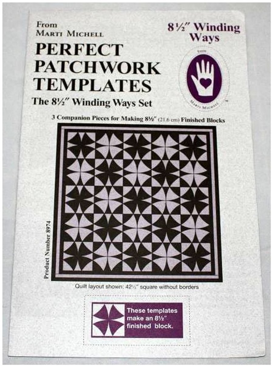 Quilt Template Set Marti Michell 8974 Winding Ways 8,5 Inch