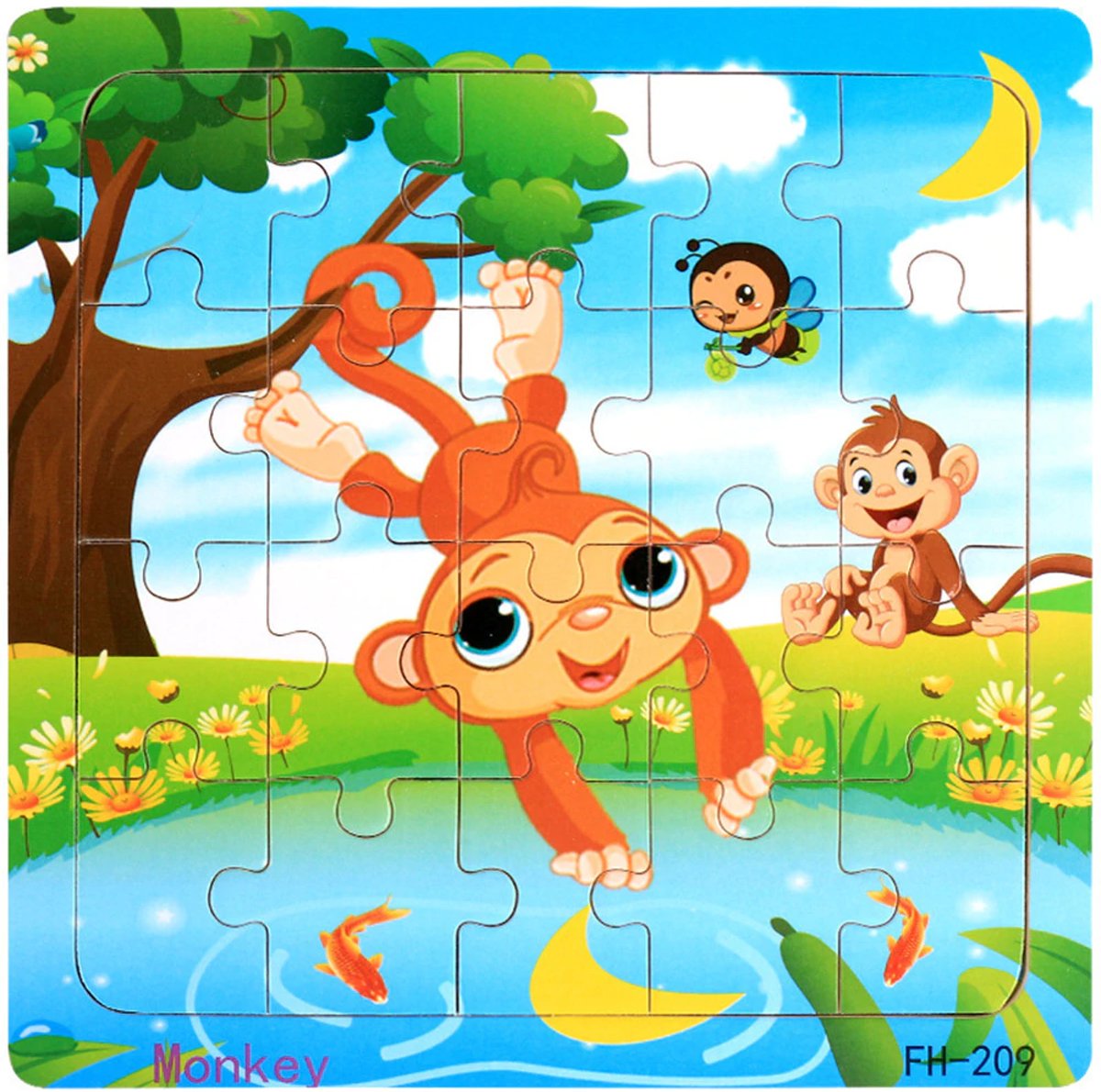 Baby/Kinder Dieren Puzzel Hout 04 Jaar 7442908846824