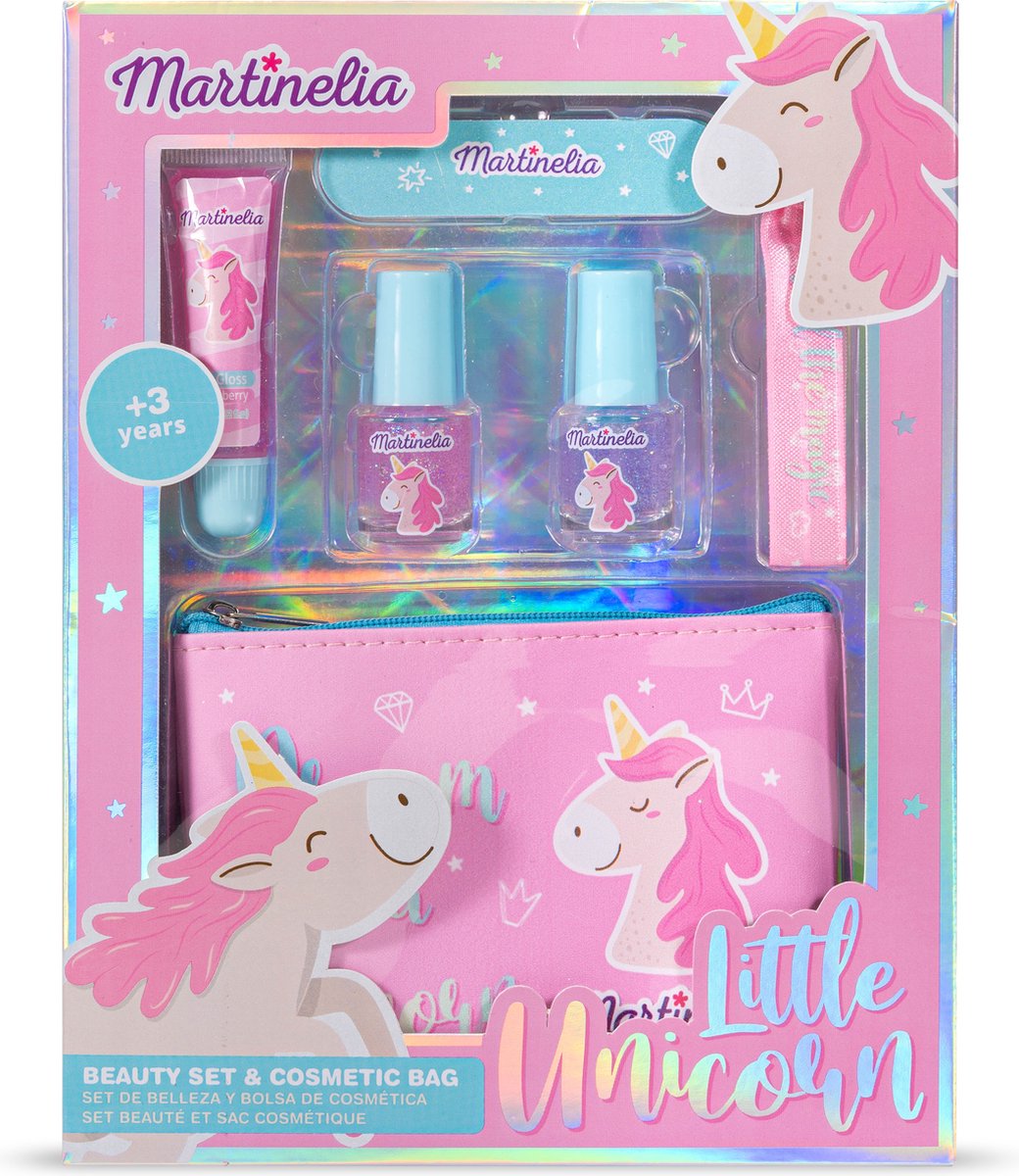 Martinelia - Unicorn Sweet Beauty kinder make up cadeau set incl. etui 13 x 10 cm