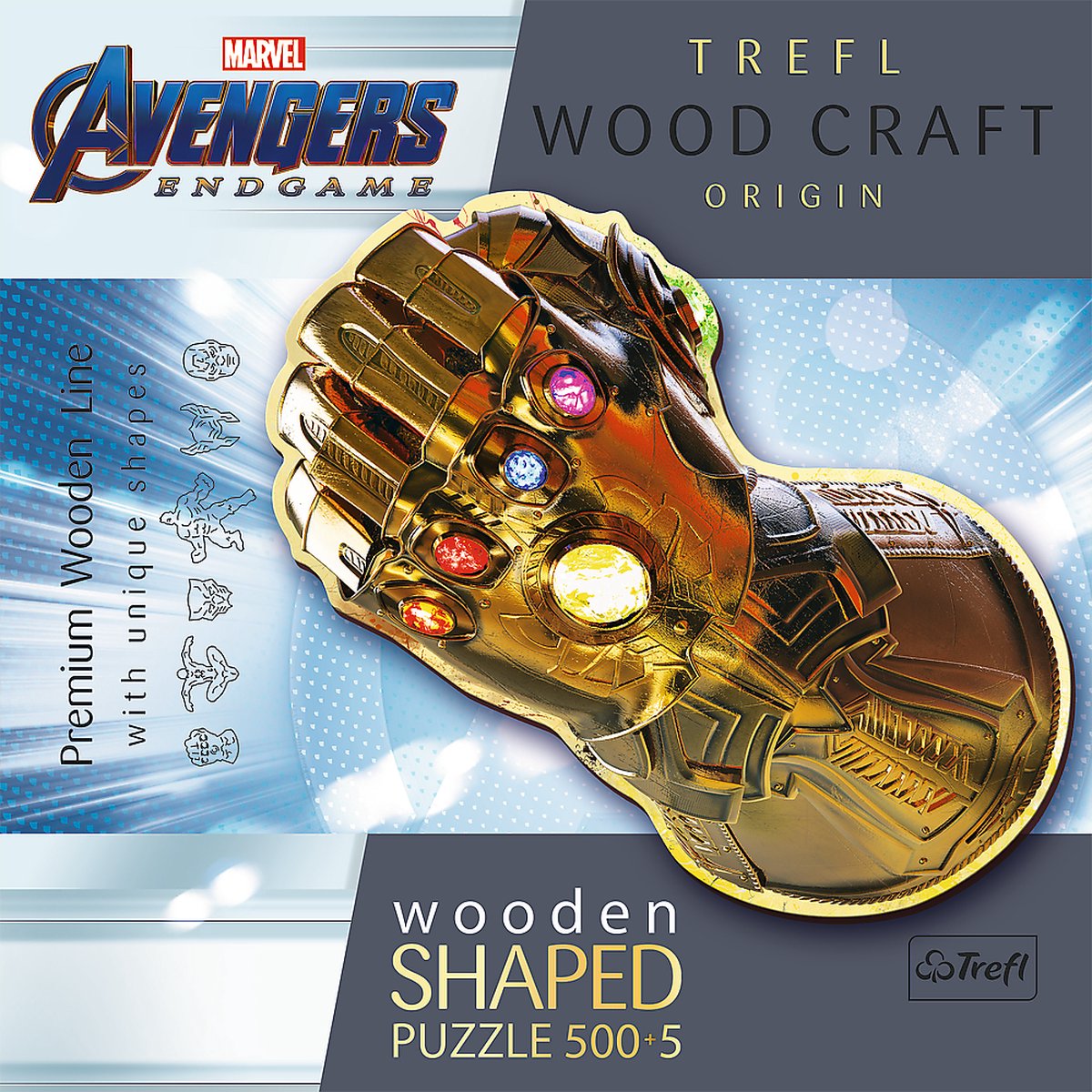 Avengers Puzzel - Infinity Gauntlet - 500 + 5 st - Hout