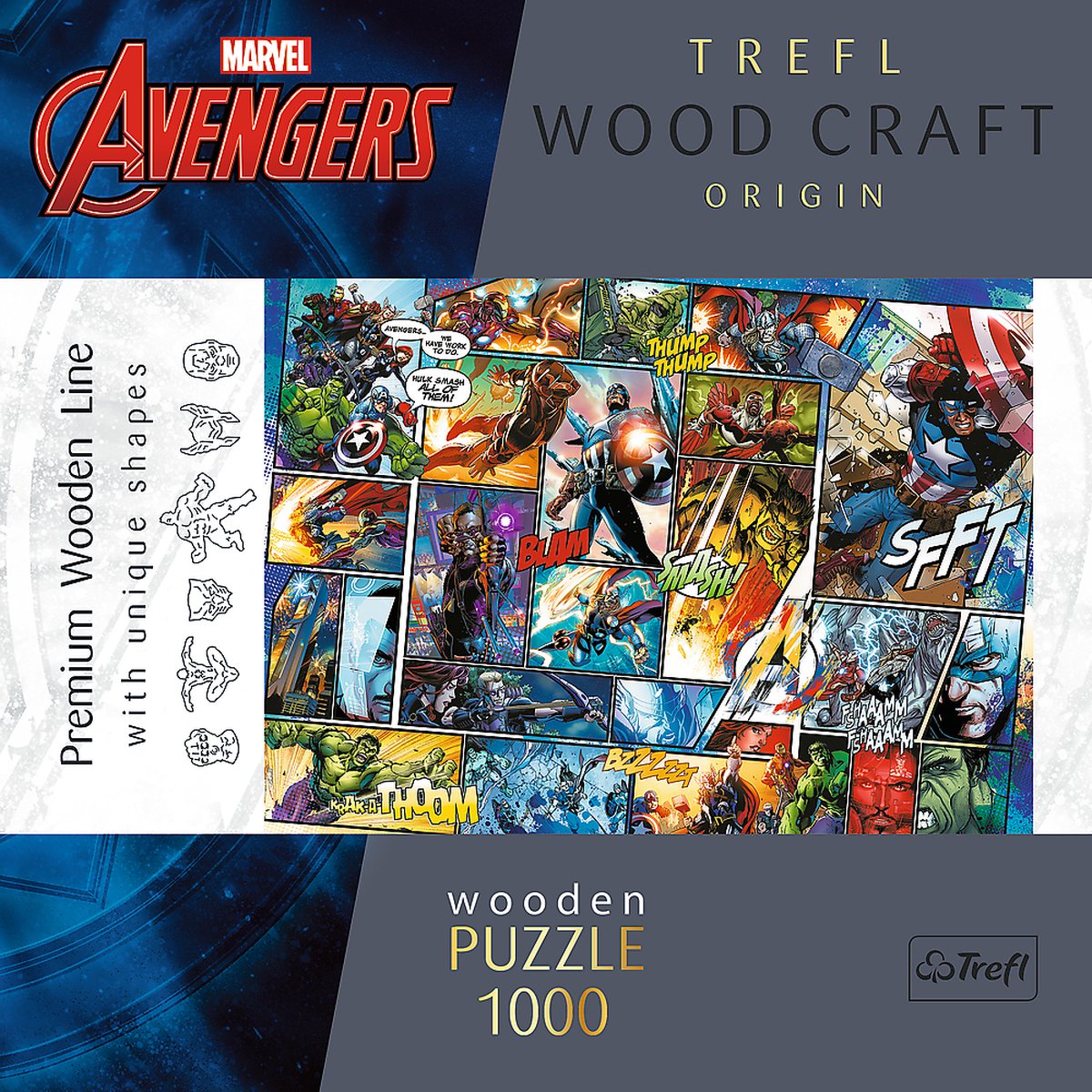 Marvel Avengers Houten Puzzel - 1000 st - Origin