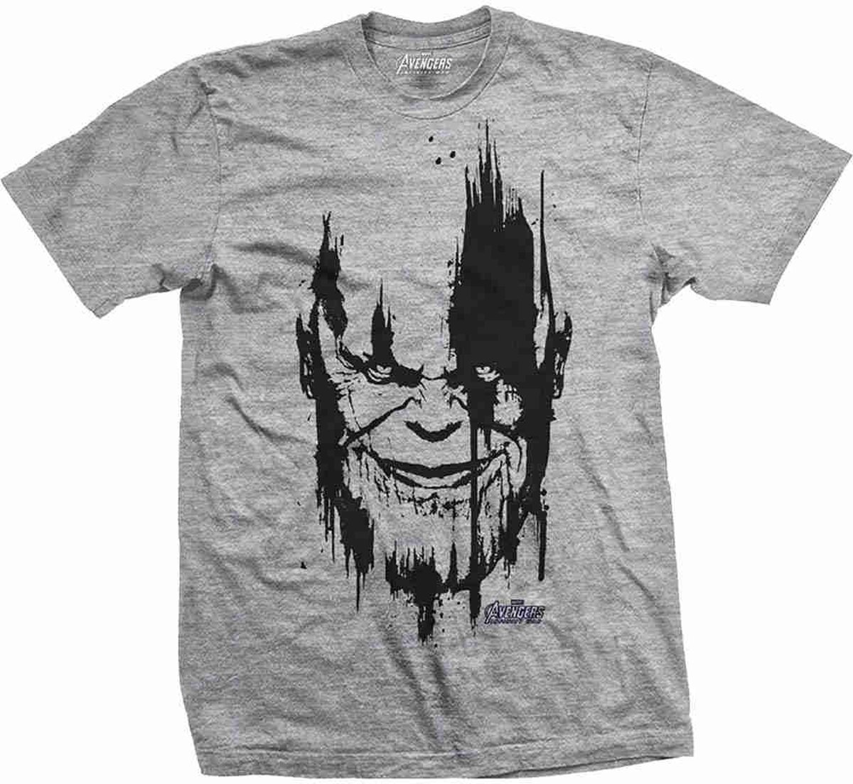 Avengers Infinity War - Thanos Head heren unisex T-shirt grijs - XL