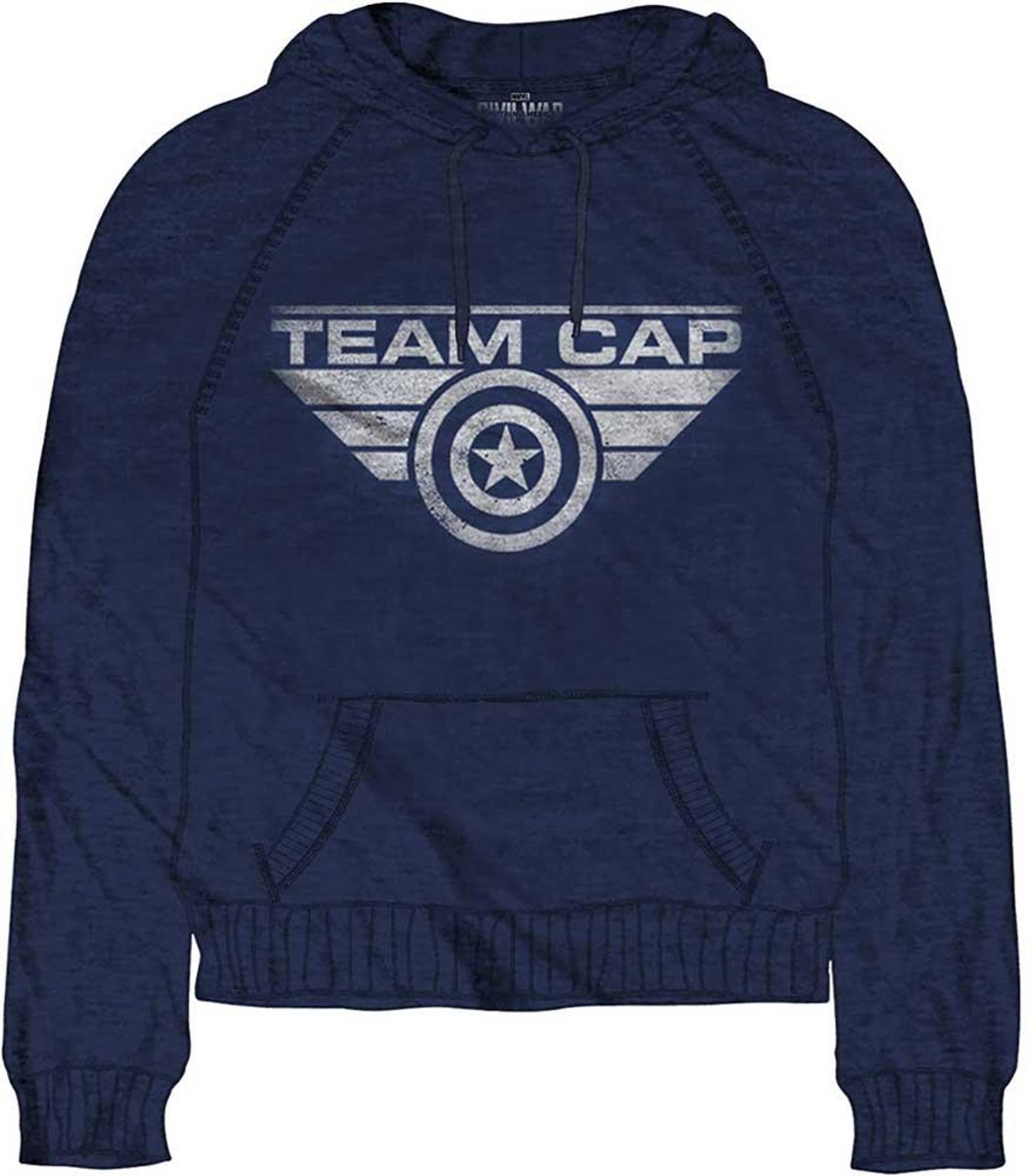 Captain America - Civil War Team Cap heren unisex pullover hoodie trui blauw - XXL