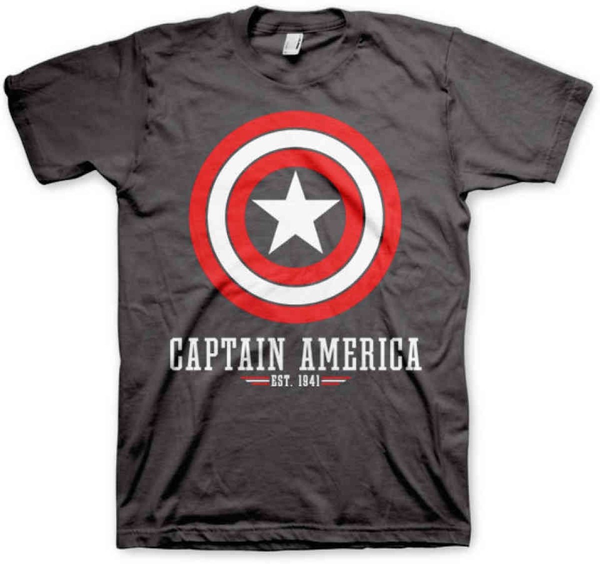 Captain America - Logo heren unisex T-shirt grijs - Superhelden comics merchandise - XXXL - Hybris