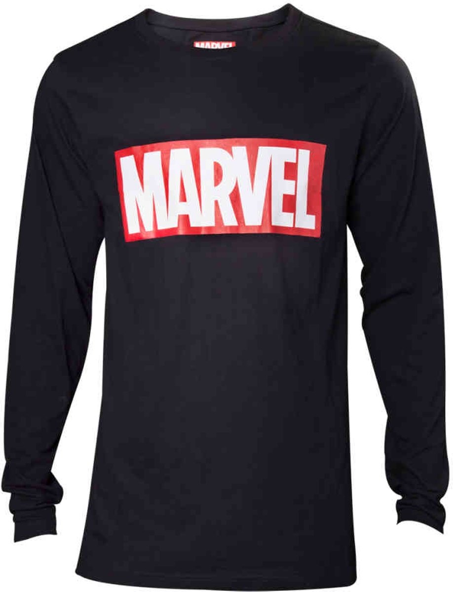 Marvel - Logo heren unisex longsleeve shirt zwart - S