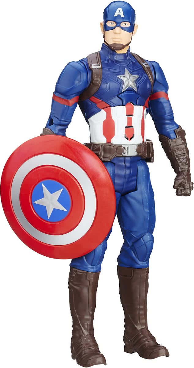 Marvel Avengers Captain America Elektronisch actiefiguur - Titan Hero 30 cm