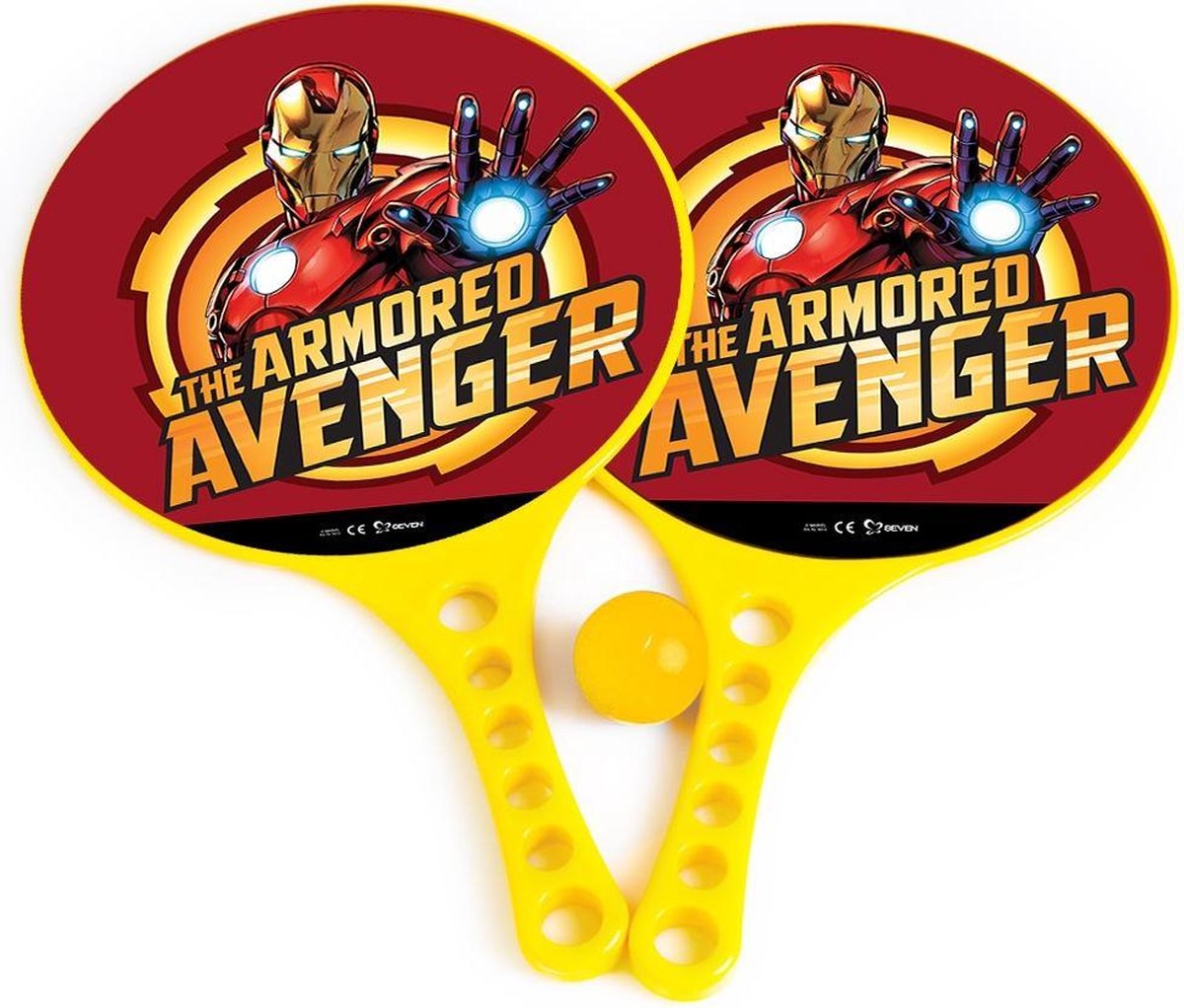   Beachbalset Avengers Jongens 36,5 Cm Geel 3-delig 2 Rackets