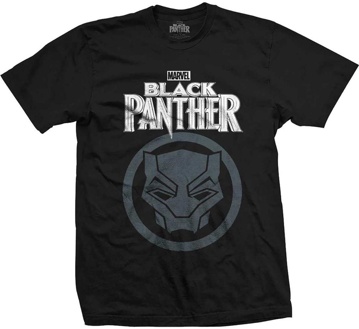 Marvel Comics - Black Panther Big Icon heren unisex T-shirt zwart - S