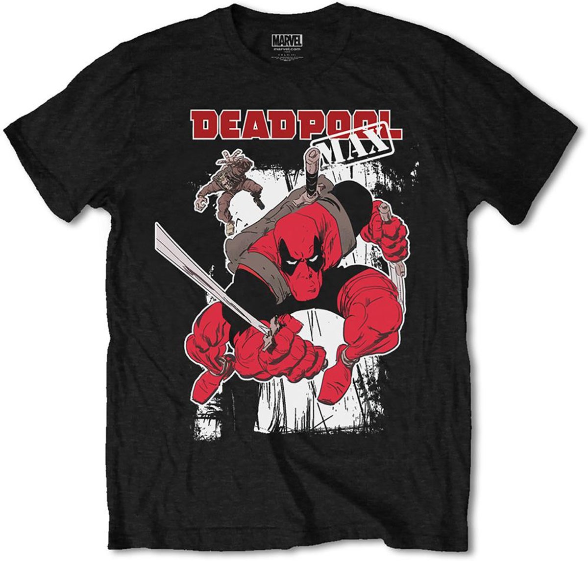 Marvel Comics - Deadpool Max heren unisex T-shirt zwart - L