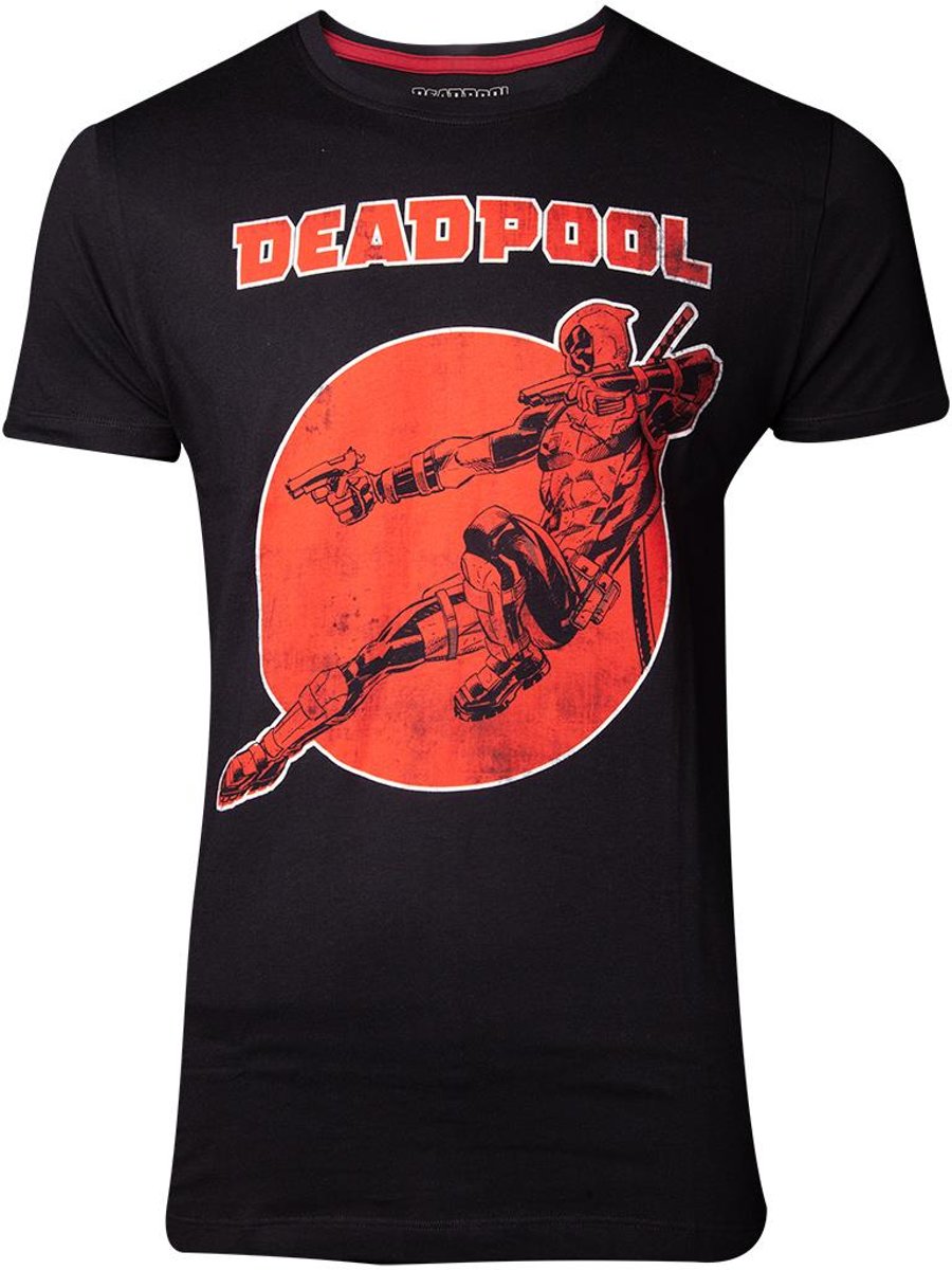 Marvel Deadpool Heren Tshirt -2XL- Vintage Zwart