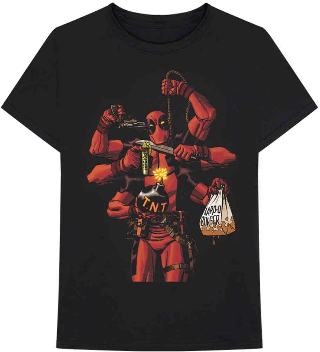 Marvel Deadpool Heren Tshirt -L- Deadpool Arms Zwart