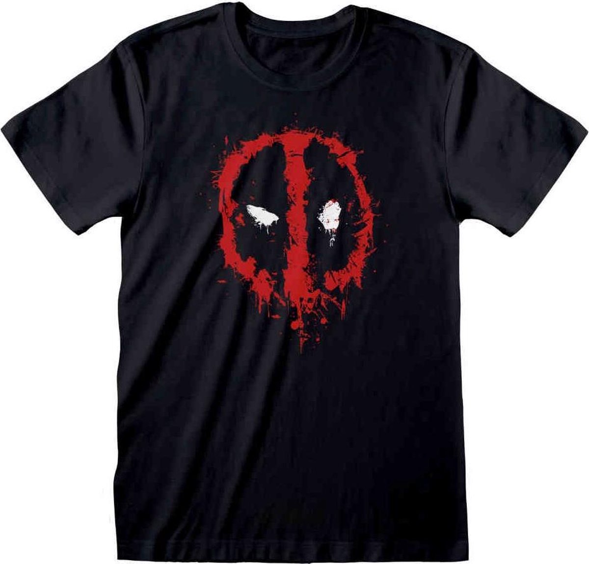 Marvel Deadpool Heren Tshirt -M- Splat Zwart