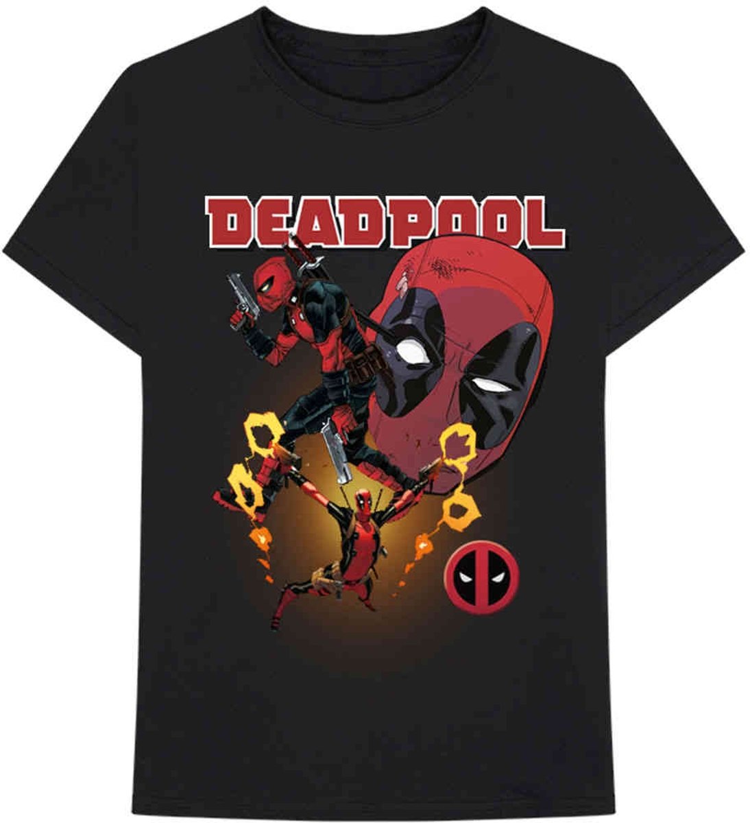 Marvel Deadpool Heren Tshirt -XXL- Deadpool Collage 2 Zwart