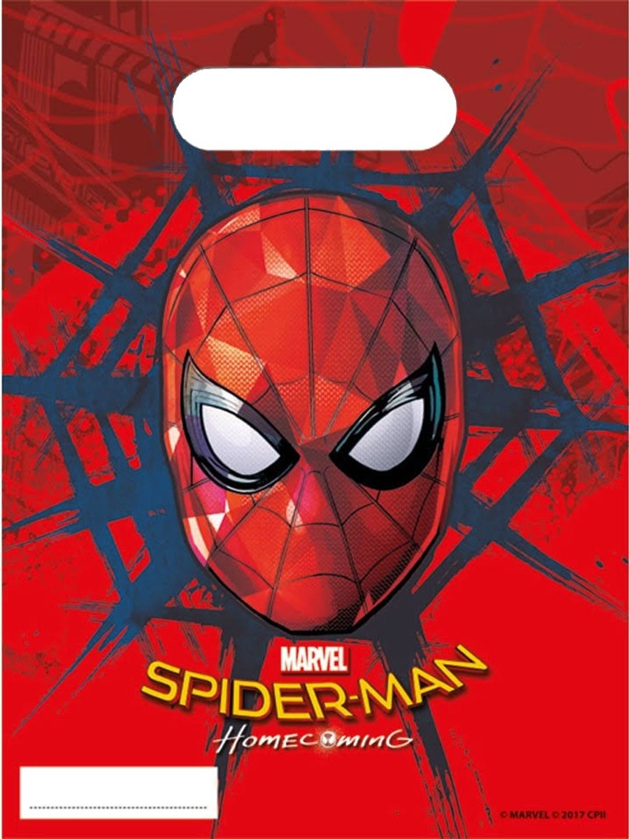 Marvel Feestzakjes Spider-man Rood 23 Cm 6 Stuks