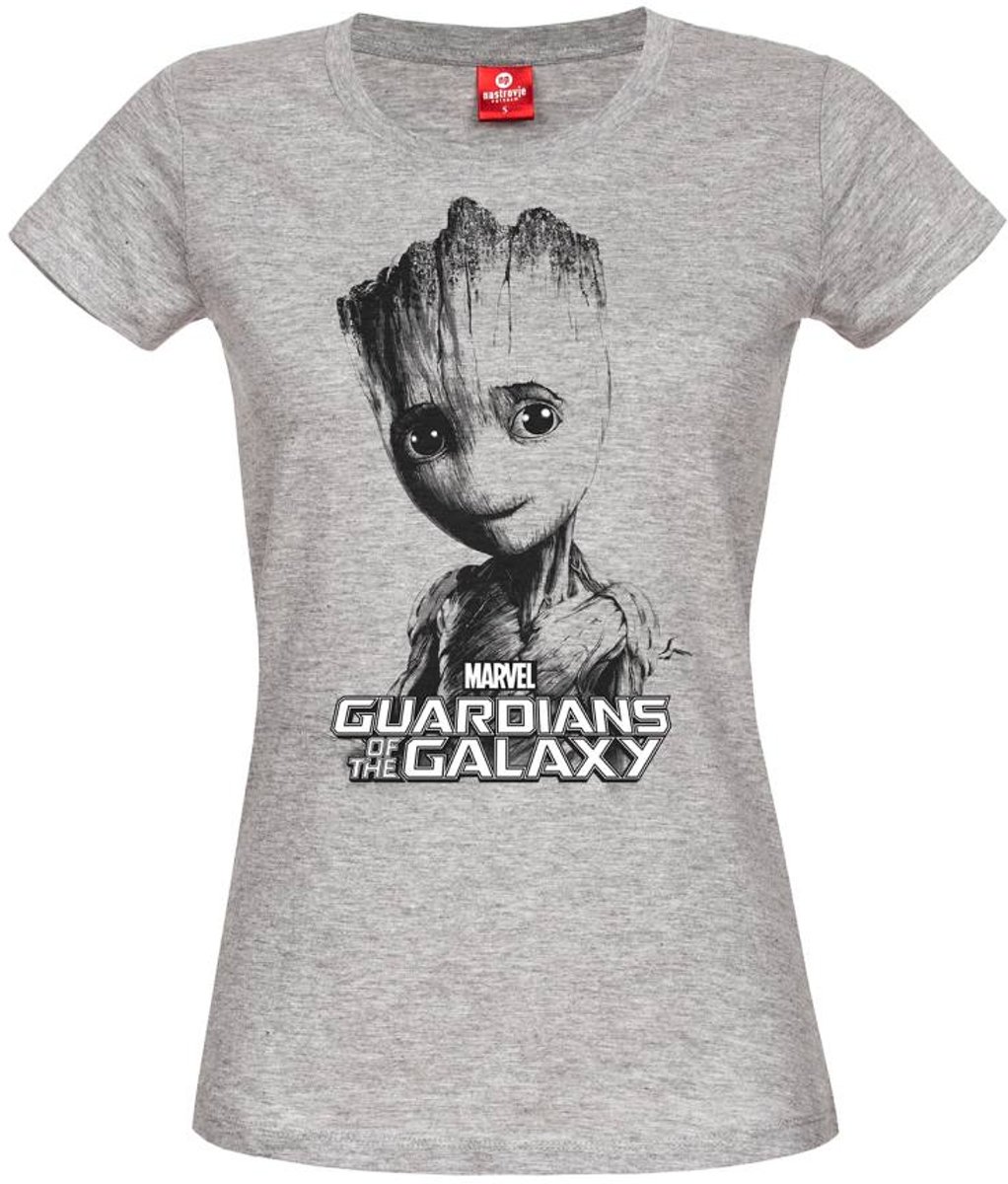 Marvel Guardians Of The Galaxy Dames Tshirt -L- Sweet Groot Grijs