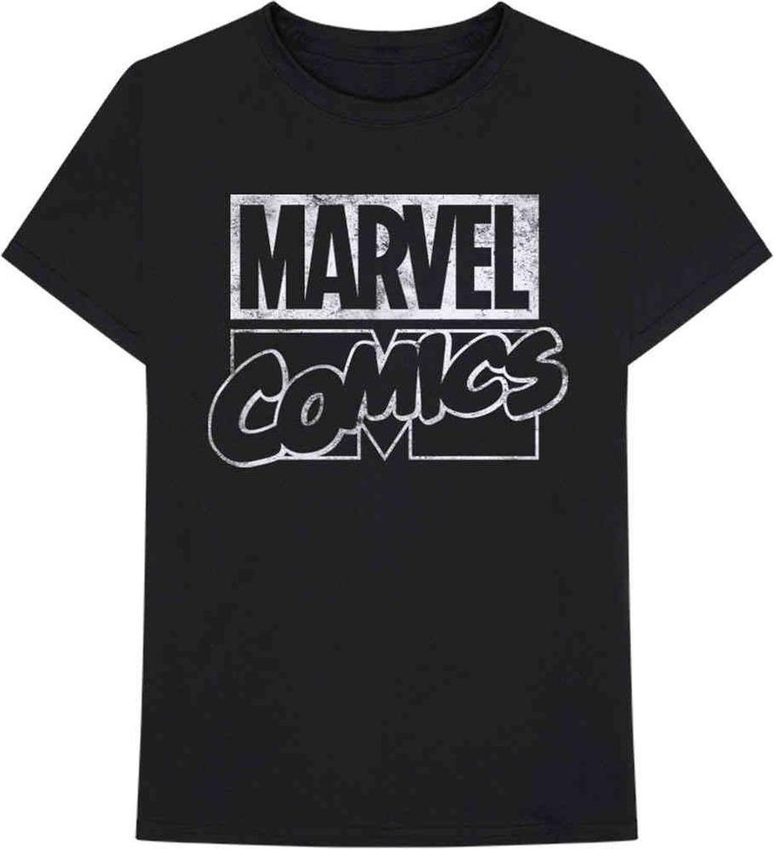 Marvel Heren Tshirt -2XL- Logo Zwart