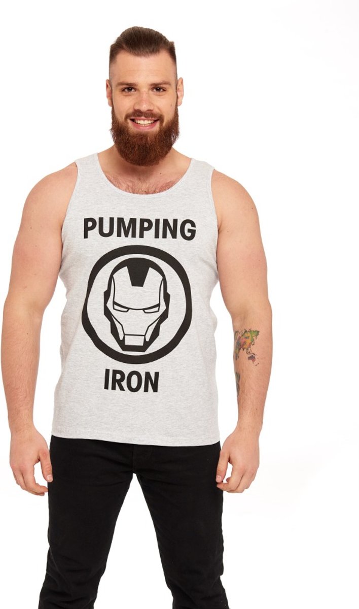 Marvel Iron Man Mouwloze shirt -3XL- Pumping Iron Grijs