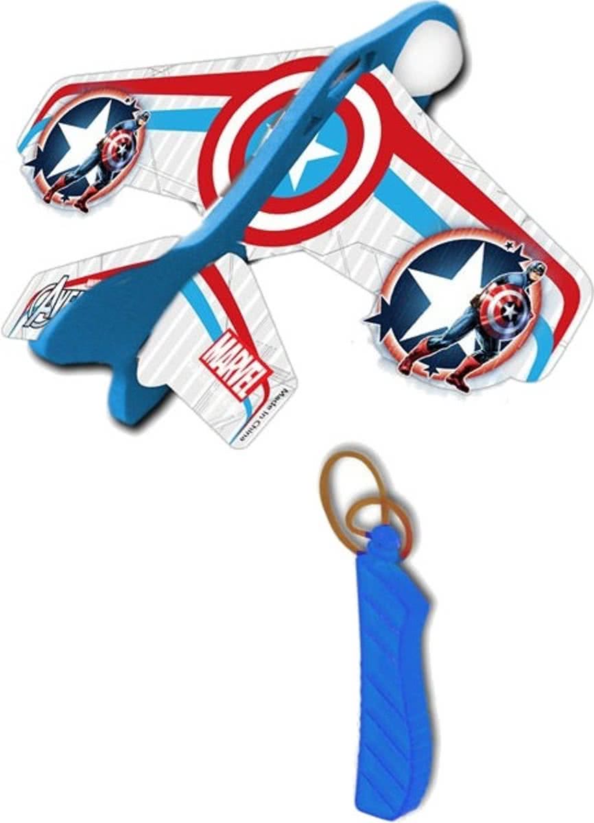 Marvel Katapult Vliegtuig Avengers: Captain America 12 Cm Blauw