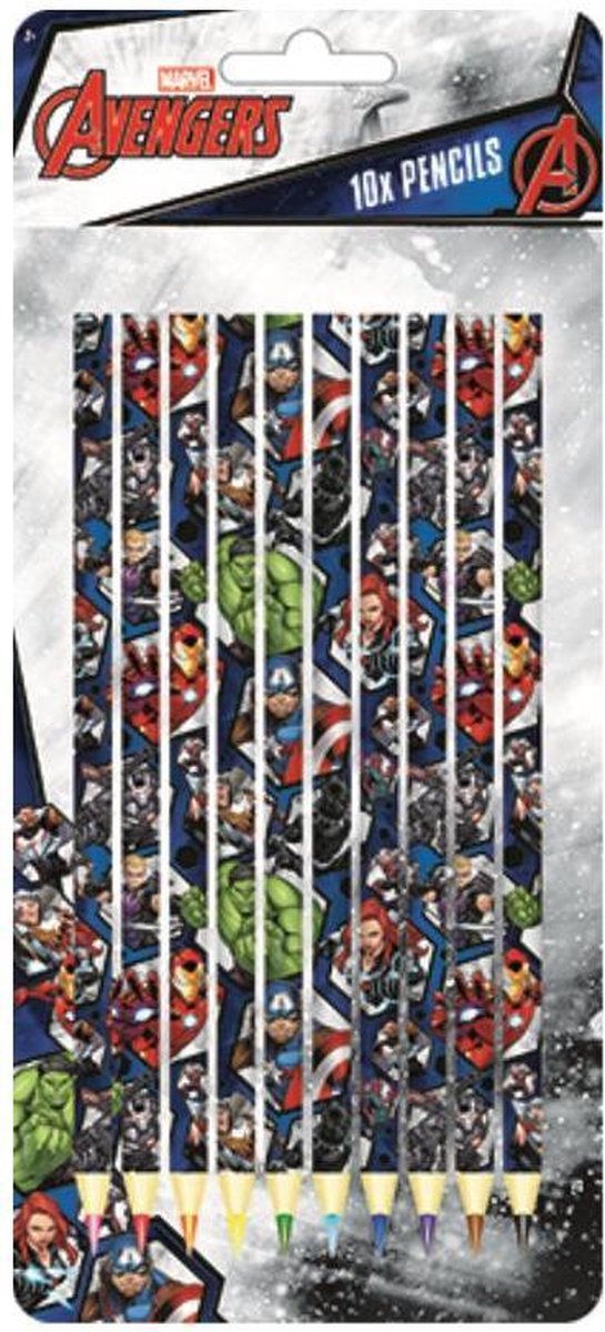 Marvel Kleurpotloden Avengers Junior 24,5 Cm Hout 10 Stuks