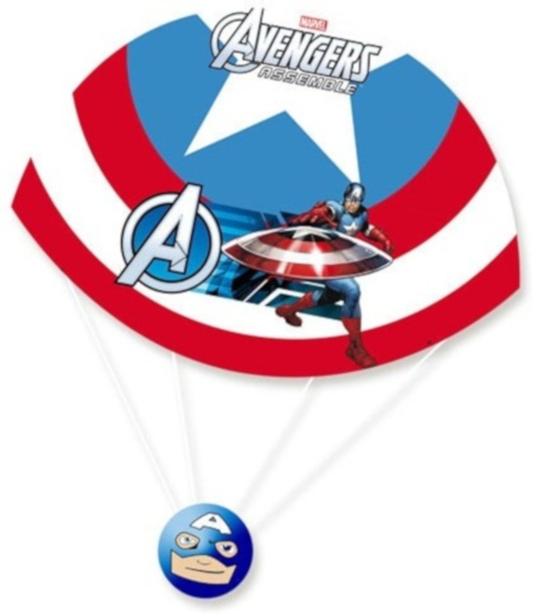 Marvel Parachute Avengers Captain America 54 Cm Blauw/rood