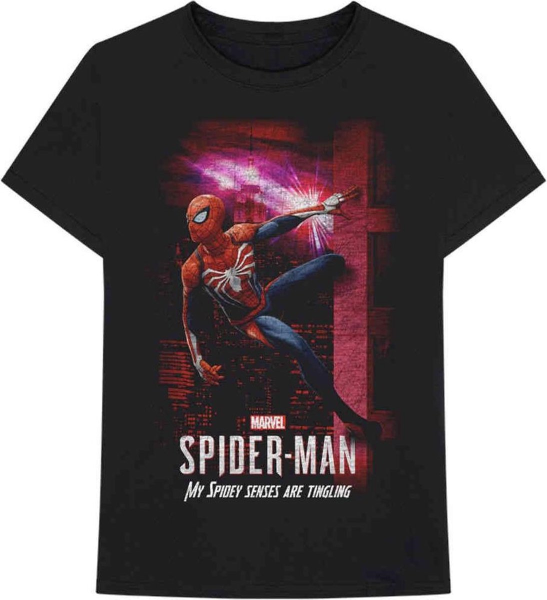 Marvel Spiderman Heren Tshirt -2XL- Spider 3 Spidey Senses Zwart