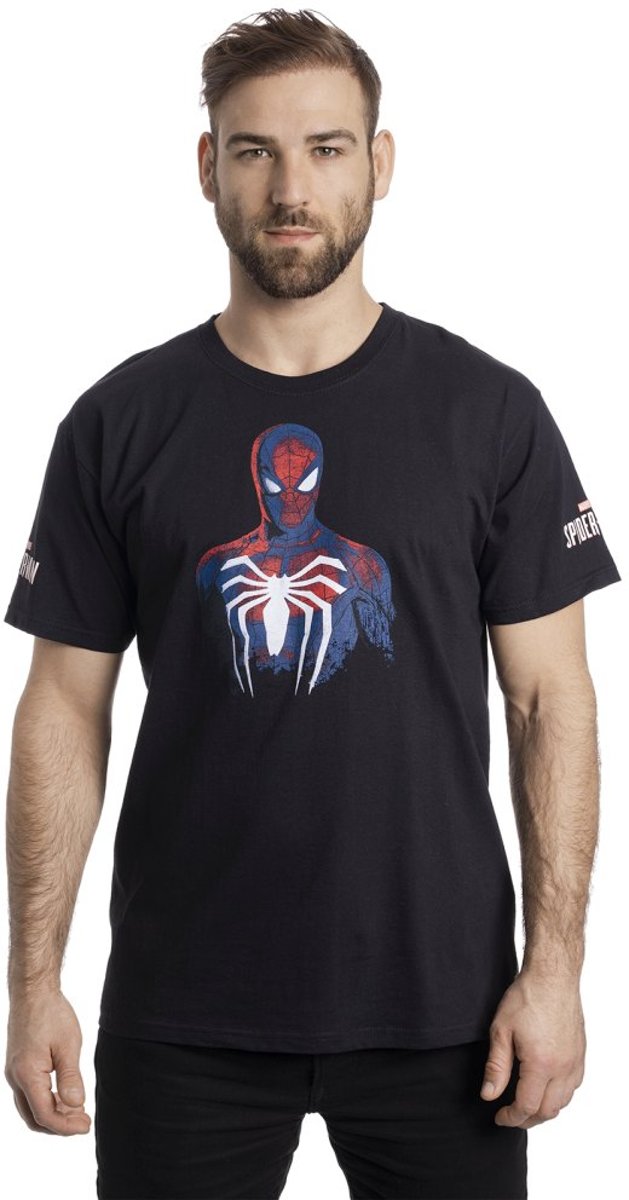 Marvel Spiderman Heren Tshirt -XL- Spider Zwart