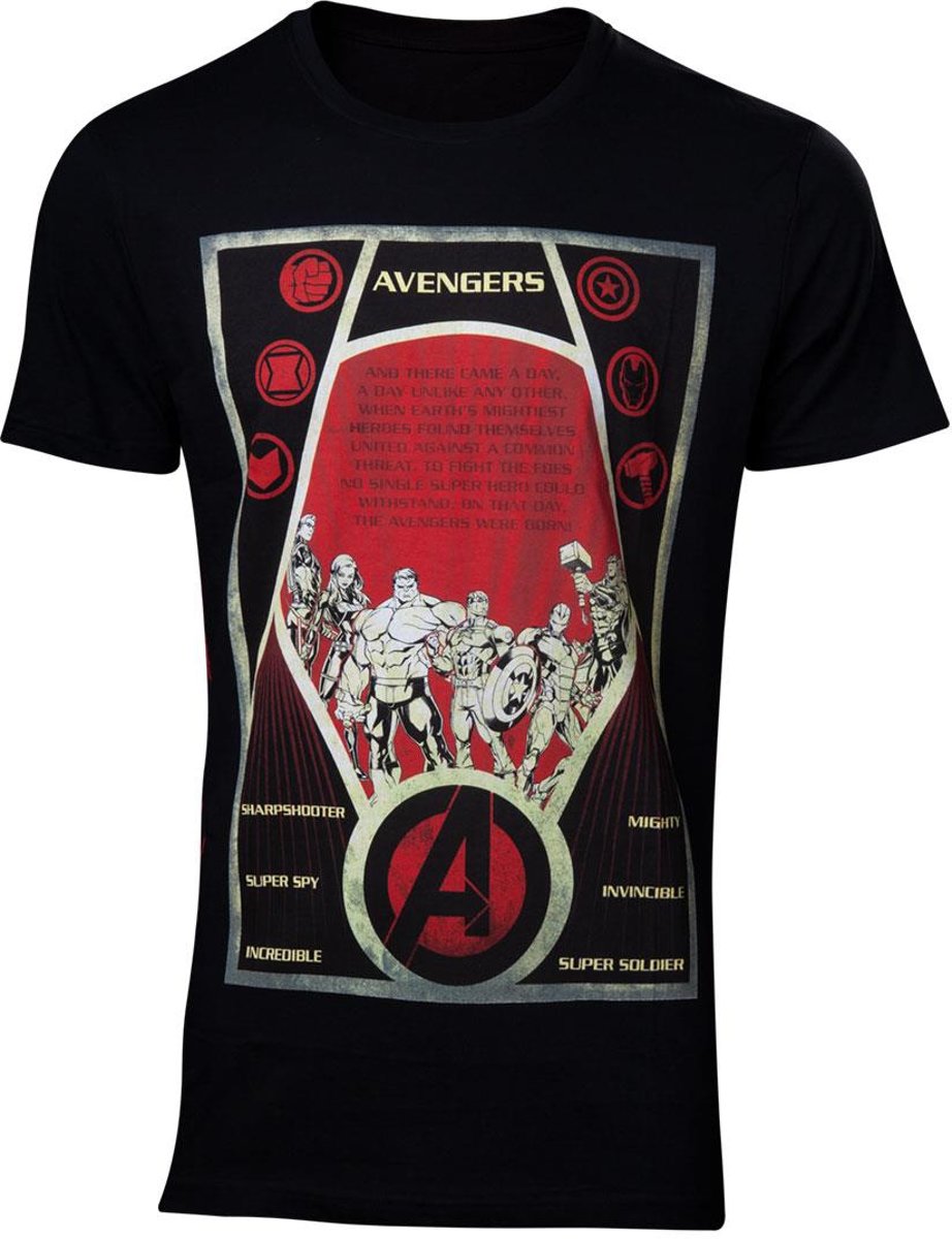 Marvel The Avengers Heren Tshirt -2XL- Constructivism Poster Zwart