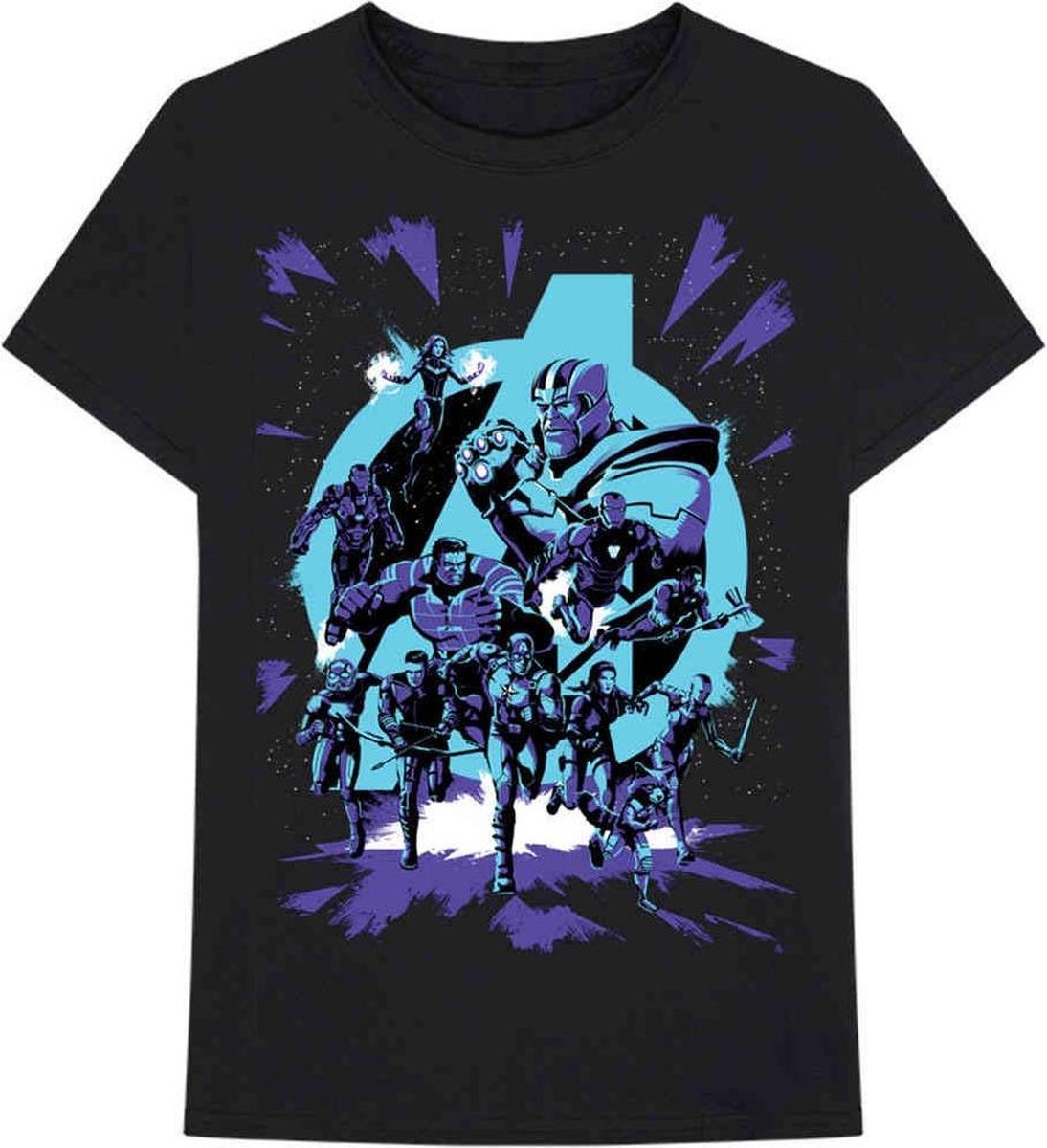 Marvel The Avengers Heren Tshirt -2XL- Group Zwart