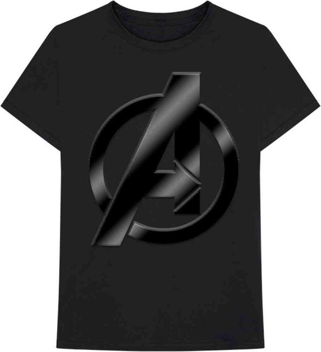 Marvel The Avengers Heren Tshirt -L- Logo Zwart