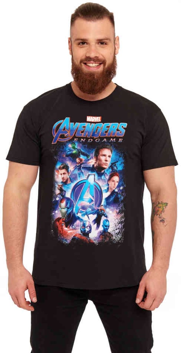 Marvel The Avengers Heren Tshirt -M- Teaser Zwart