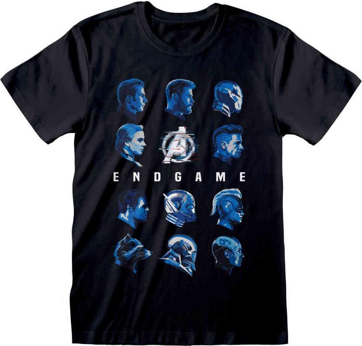 Marvel The Avengers Heren Tshirt -S- Endgame - Tonal Heads Zwart