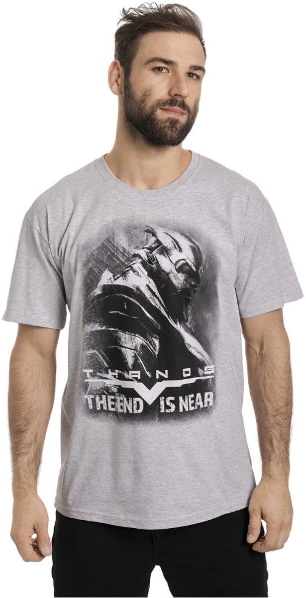 Marvel The Avengers Heren Tshirt -S- The End Is Near Grijs