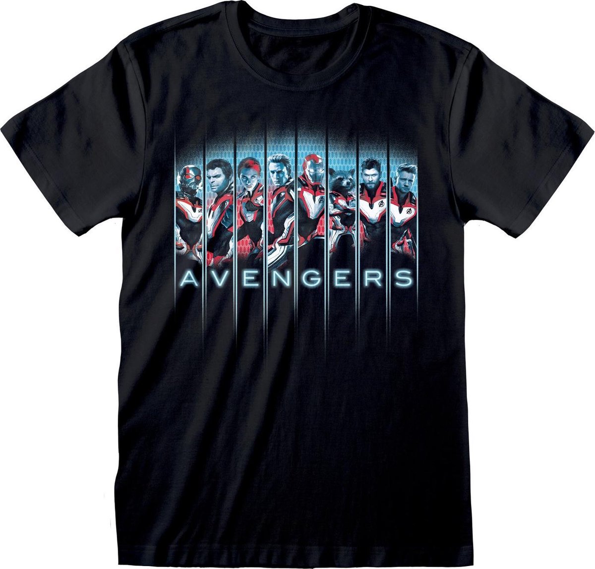 Marvel The Avengers Heren Tshirt -XL- Endgame - Lineup Zwart