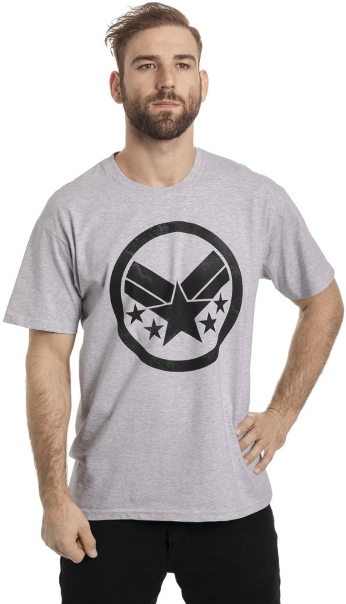 Marvel The Avengers Heren Tshirt -XXL- War Machine Sign Grijs