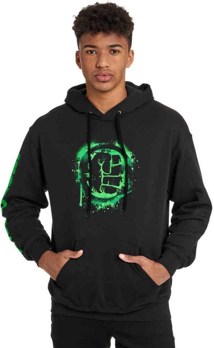 Marvel The Hulk Hoodie/trui -S- Hulk Fist Zwart