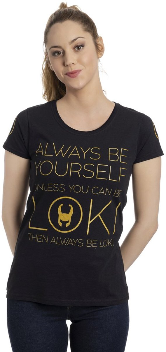 Marvel Thor Dames Tshirt -L- Always Gold Zwart