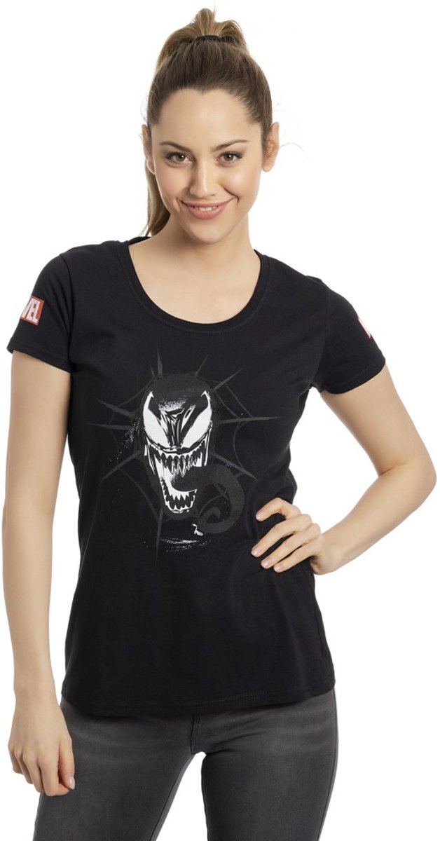 Marvel Venom Dames Tshirt -L- Black Venom Zwart