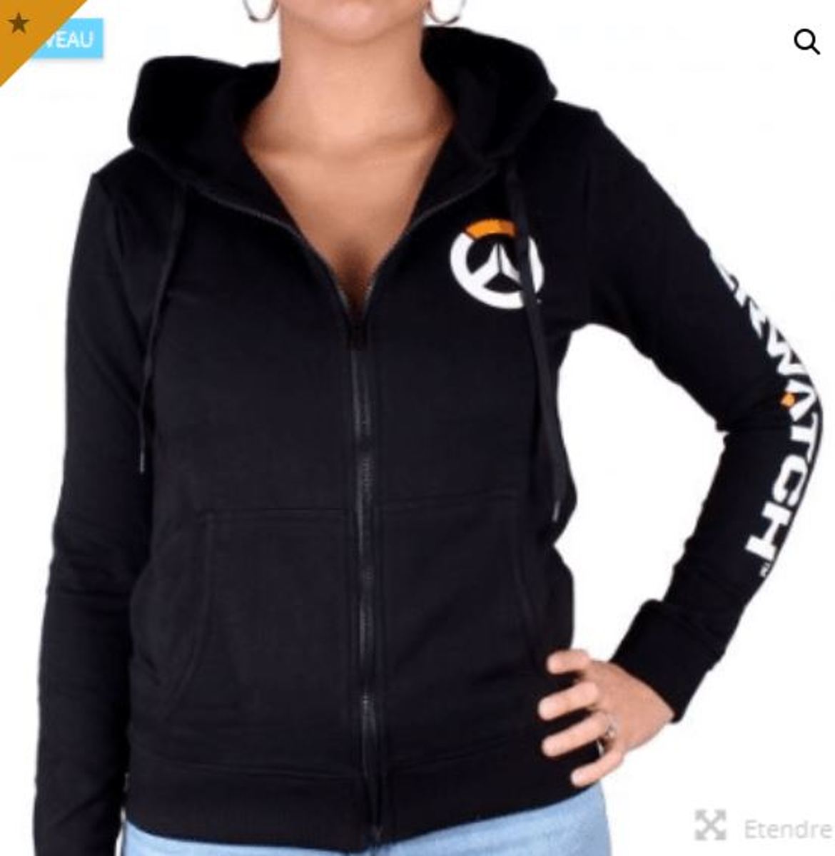 Overwatch Full Logo Black Female Hoody