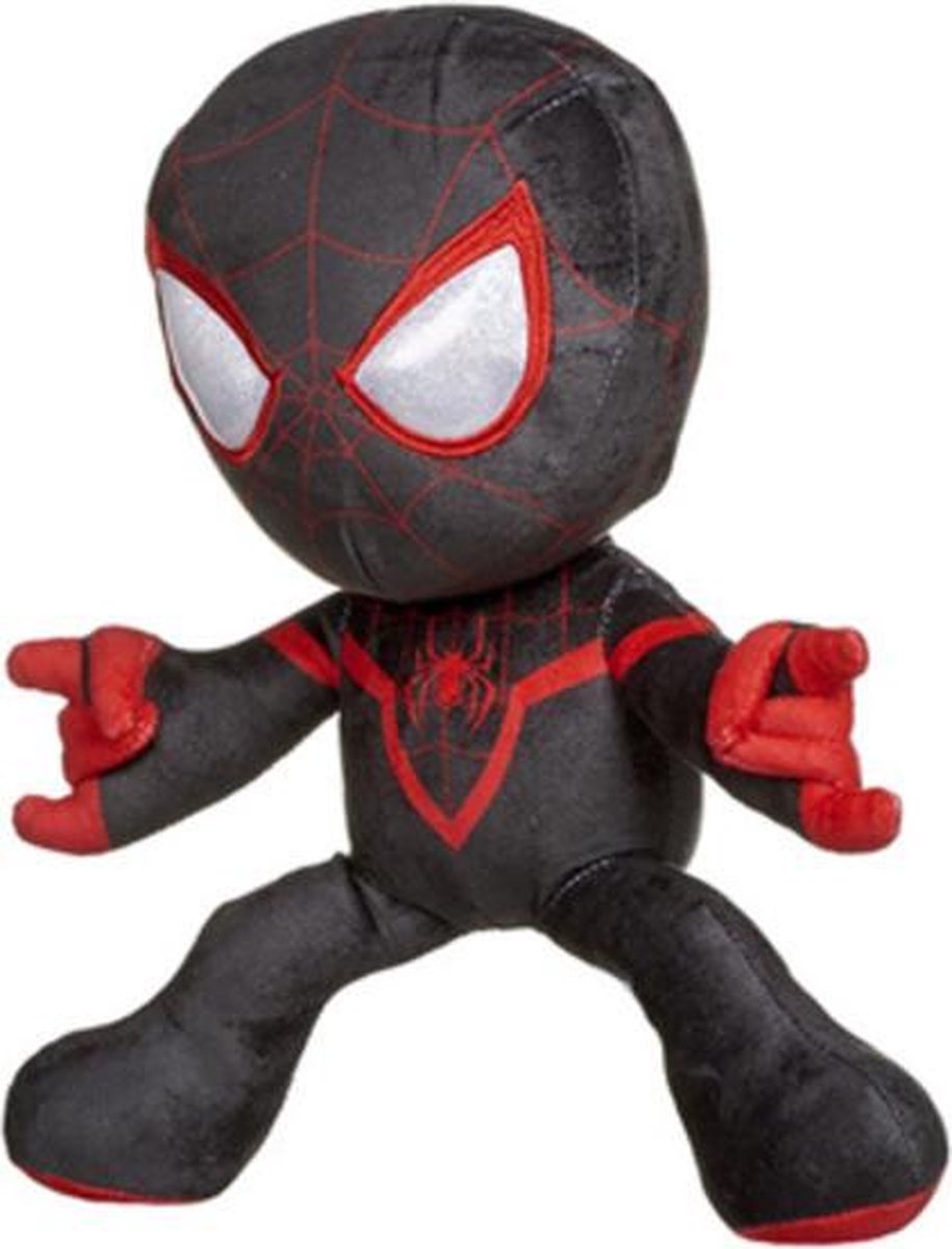 Spiderman Marvel pluche knuffel schietend (zwart) 33 cm