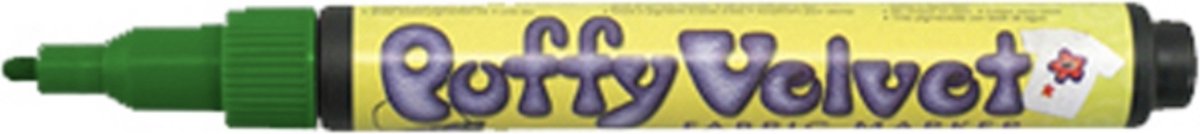Marvy Uchida Puffy Velvet Textielstift Donkergroen