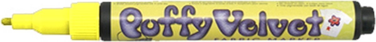 Marvy Uchida Puffy Velvet Textielstift Neon Geel