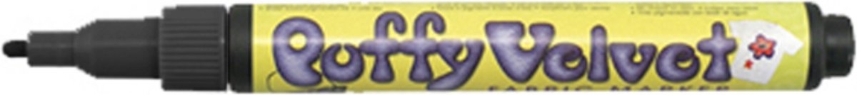 Marvy Uchida Puffy Velvet Textielstift Zwart